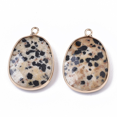 Natural Dalmatian Jasper Pendants G-T131-08G-1
