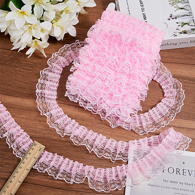 10M Polyester Pleated Lace Trim OCOR-CY0002-17A-1