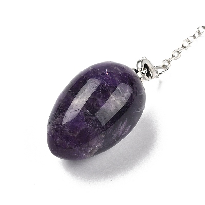 Natural Amethyst Dowsing Pendulums G-B139-04P-04-1
