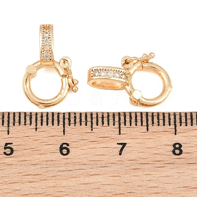 Brass Micro Pave Clear Cubic Zirconia Twister Clasp CU-CBA7BFE-05G-1
