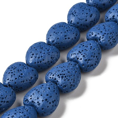 Natural Lava Rock Beads Strands G-N0114-M-1