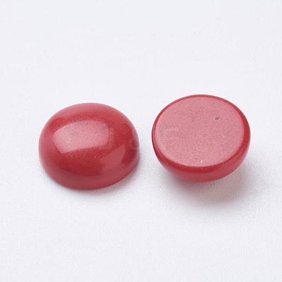 Synthetic Coral Cabochons G-F501-03-10mm-1