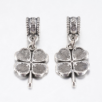 Tibetan Style Alloy European Dangle Charms PALLOY-F199-30AS-1