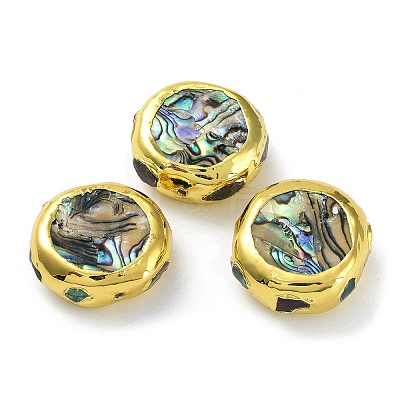 Rack Plating Brass Beads KK-K348-25G-1