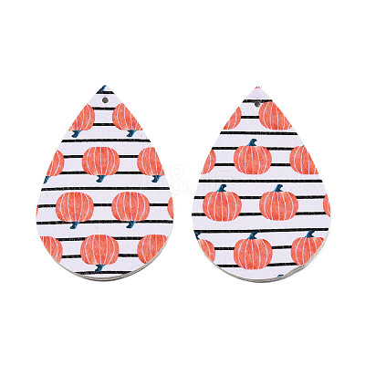 Autumn Theme PU Leather Big Pendants FIND-R074-02B-1