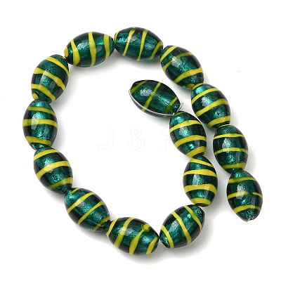 Handmade Silver Foil Glass Lampwork Beads LA-CBAEC7C-02-1