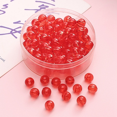 50Pcs Transparent Acrylic Beads PW-WG86E14-10-1