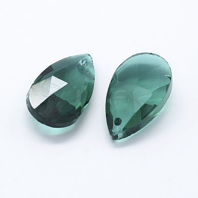 Faceted Glass Pendants GLAA-F069-S-A16-1