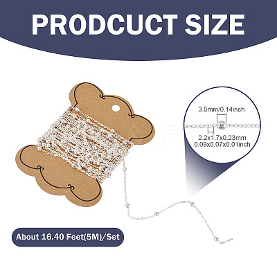 5M Brass Flat Oval Cable Chains CHC-TADJ0001-01S-1