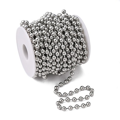 Tarnish Resistant 304 Stainless Steel Ball Chains CHS-A002B-6.0mm-1