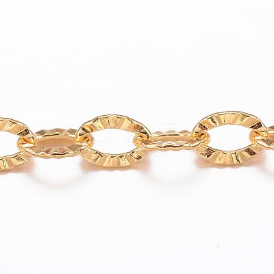 Ion Plating(IP) 304 Stainless Steel Textured Cable Chains CHS-H007-05G-1