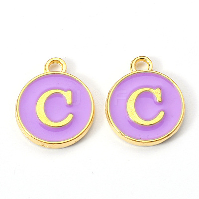 Golden Plated Alloy Enamel Charms X-ENAM-S118-10C-1