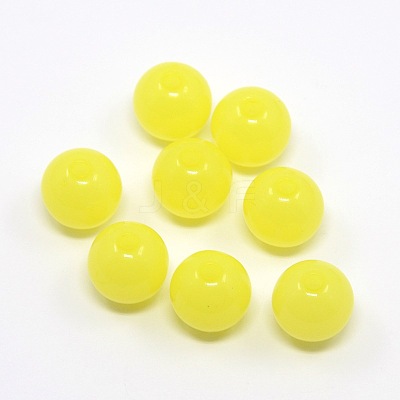 Imitation Jelly Acrylic Beads JACR-R001-8mm-14-1