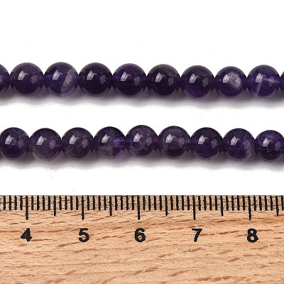 Natural Amethyst Beads Strands G-A274-C01-6mm-02-1