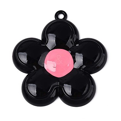 Spray Painted Alloy and Enamel Big Pendants PALLOY-T092-80A-1