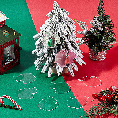 30Pcs Christmas Acrylic Big Pendants FIND-SC0011-41-1