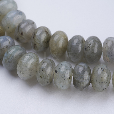 Natural Labradorite Beads Strands G-P354-01-8x5mm-1