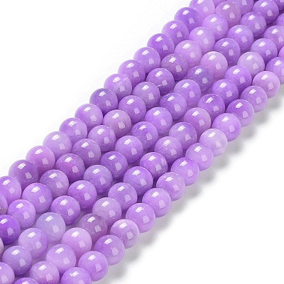 Dyed Natural Green Jade Beads Strands JBS053-10MM-29-1