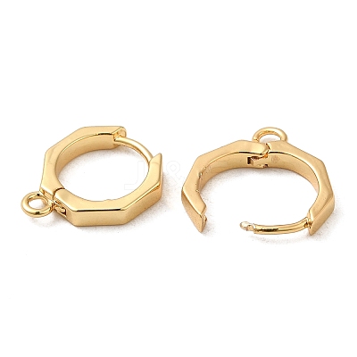Brass Hoop Earrings Finding KK-M262-1A-G-1