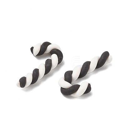 Christmas Candy Cane Handmade Polymer Clay Beads CLAY-P005-03A-01-1