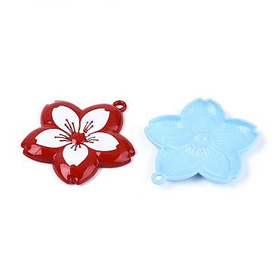 Spray Painted Alloy Big Pendants PALLOY-T092-81M-1