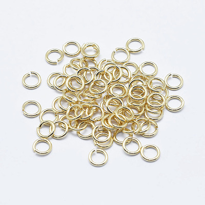 Brass Open Jump Rings KK-G331-08-5x0.8-NF-1