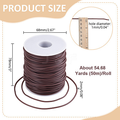50M Hollow Pipe PVC Tubular Synthetic Rubber Cord OCOR-HY0001-38A-1