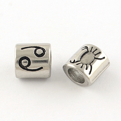 Tarnish Resistant Smooth Surface 304 Stainless Steel European Bead STAS-R079-A06-1