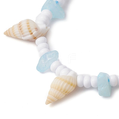 Dyed Natural White Jade Braided Bead Bracelets BJEW-JB10358-01-1