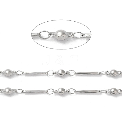 Tarnish Resistant 304 Stainless Steel Faceted Rectangle Link Chains CHS-E012-03P-1