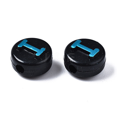 Opaque Black Acrylic Beads MACR-Q242-009B-1