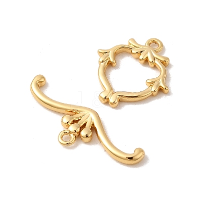Brass Toggle Clasps KK-P340-44G-1