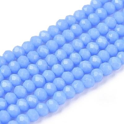 Opaque Solid Color Imitation Jade Glass Beads Strands EGLA-A044-P1mm-D17-1