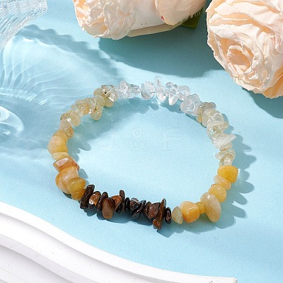 Gemstone Stretch Bracelet BJEW-JB11012-06-1