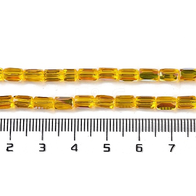 Electroplate Glass Chevron Beads Strands GLAA-Q101-02A-AB07-1