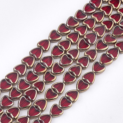 Electroplate Glass Beads Strands X-EGLA-S188-09E-1