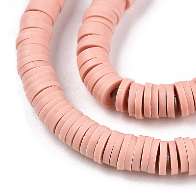 Handmade Polymer Clay Bead Strands X-CLAY-S094-6mm-A01-1