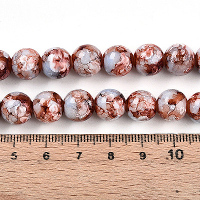 Baking Paint Glass Beads Strands DGLA-N003-10mm-A03-1
