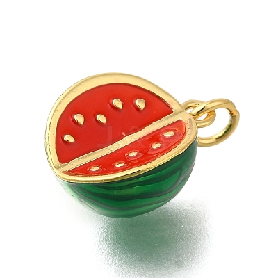 Rack Plating Brass Enamel Pendants X-KK-M079-14B-G-1