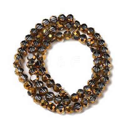 Electroplate Glass Beads Strands X-EGLA-P061-01B-02-1