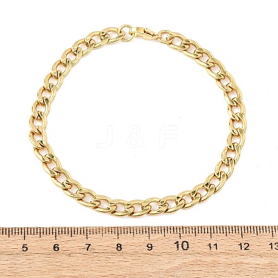 304 Stainless Steel Cuban Link
Chain Bracelets for Women BJEW-F527-06G-1