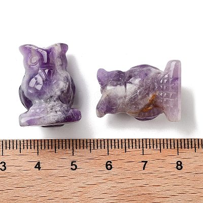 Natural Amethyst Carved Figurines DJEW-L023-G11-1