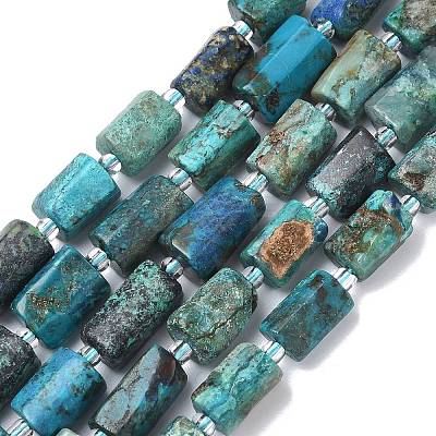 Natural Chrysocolla and Lapis Lazuli Beads Strands G-C275-A01-01-1