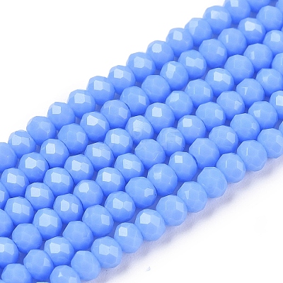 Opaque Solid Color Imitation Jade Glass Beads Strands EGLA-A044-P2mm-D17-1