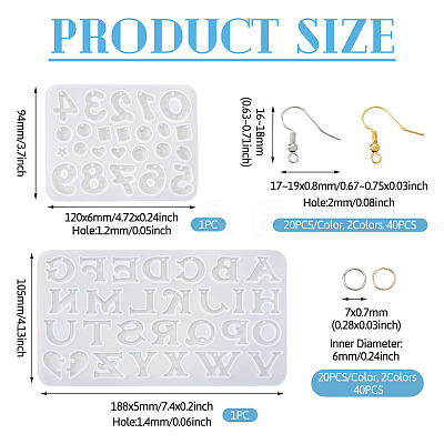 2Pcs Silicone Pendant Molds FIND-TA0006-22-1