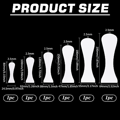 6Pcs 6 Styles Acrylic Clay Wedging Board DIY-FG0008-19-1