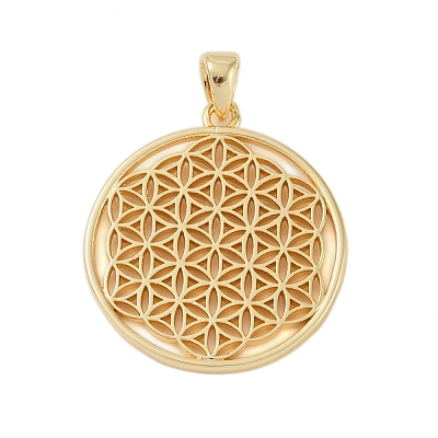 Rack Plating Brass Pendants KK-A224-02A-G-1