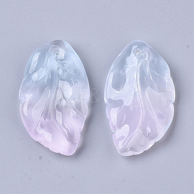 Two Tone Transparent Spray Painted Glass Pendants LS-X-GLAA-T013-02-D02-1