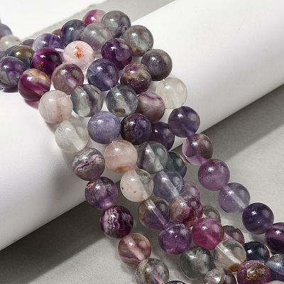 Natural Purple Fluorite Beads Strands X-G-G184-A01-01-1
