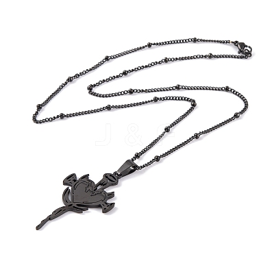 304 Stainless Steel Enamel Necklaces NJEW-Q338-09B-1